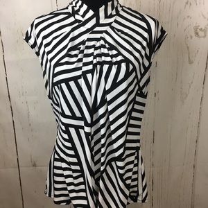 Womens Worthington Black & White  Top Size XL